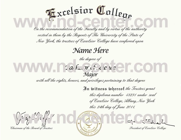 Excelsior College Diploma